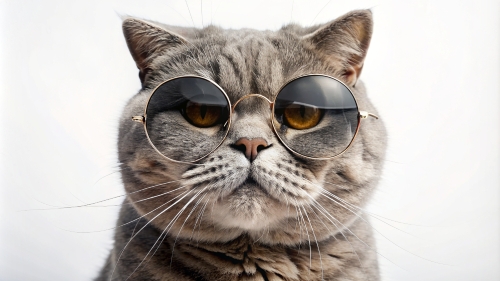 Scottish fold cat  wearing sunglasses 28feb24 (12)