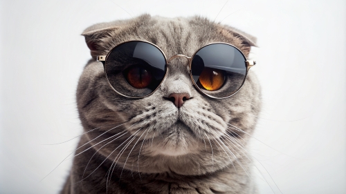 Scottish fold cat  wearing sunglasses 28feb24 (16)