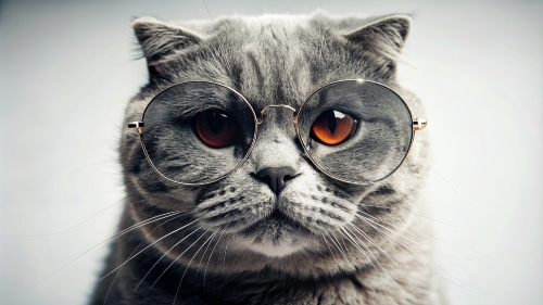 Scottish fold cat  wearing sunglasses 28feb24 (7)