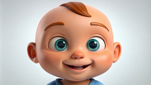 Smiling Baby Avatar Cartoon