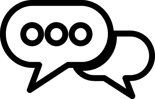 Speech bubble icon sign