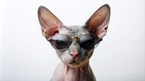 Sphinx cat wearing sunglasses 27feb24 (10)