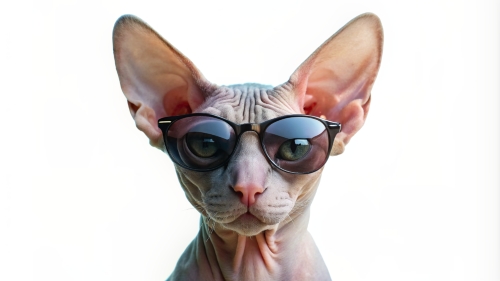 Sphinx cat wearing sunglasses 27feb24 (2)