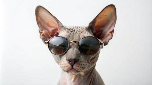 Sphinx cat wearing sunglasses 27feb24 (3)