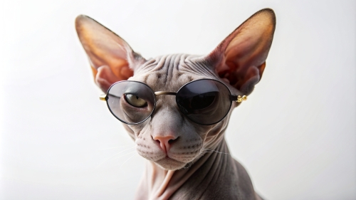 Sphinx cat wearing sunglasses 27feb24 (6)