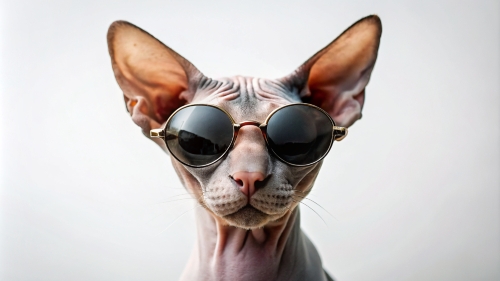 Sphinx cat wearing sunglasses 27feb24 (7)