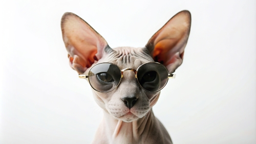 Sphinx cat wearing sunglasses 27feb24 (8)