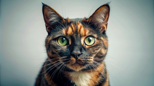 Tortoiseshell cat, Face Close Up 27feb24 (1)