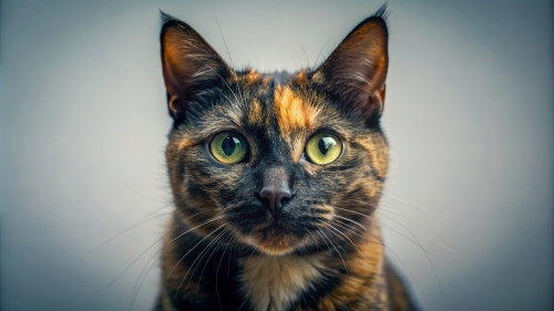 Tortoiseshell cat, Face Close Up 27feb24 (10)