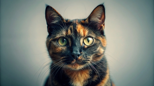 Tortoiseshell cat, Face Close Up 27feb24 (11)