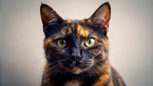 Tortoiseshell cat, Face Close Up 27feb24 (7)