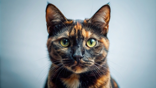 Tortoiseshell cat, Face Close Up 27feb24 (8)