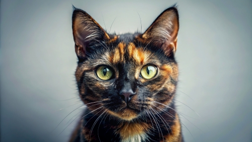 Tortoiseshell cat, Face Close Up 27feb24 (9)